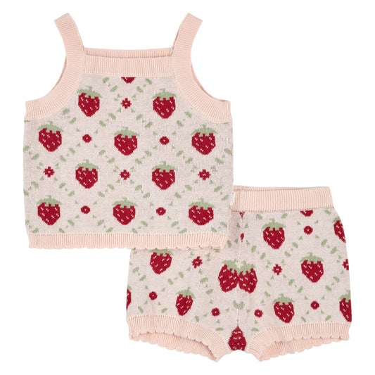 Strawberry Knit Set