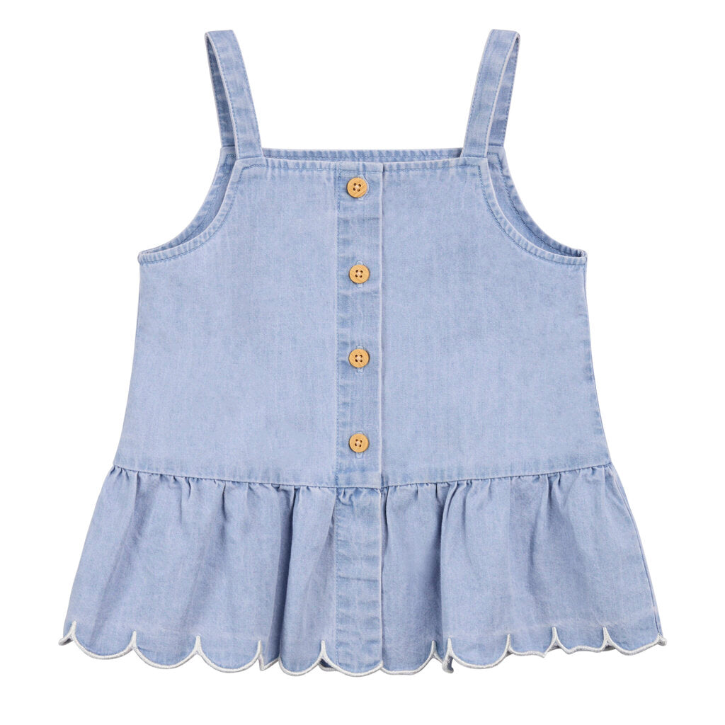 Scalloped Denim Set Baby