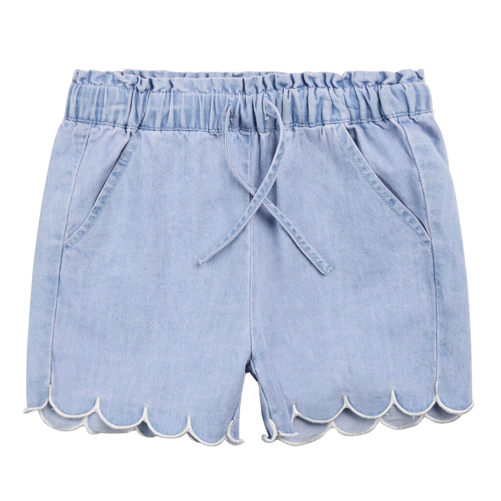 Scalloped Denim Set Baby