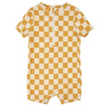 Half Zip Body Suit Checkerboard