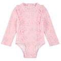 Pink Bow Full Zip Swimsuit